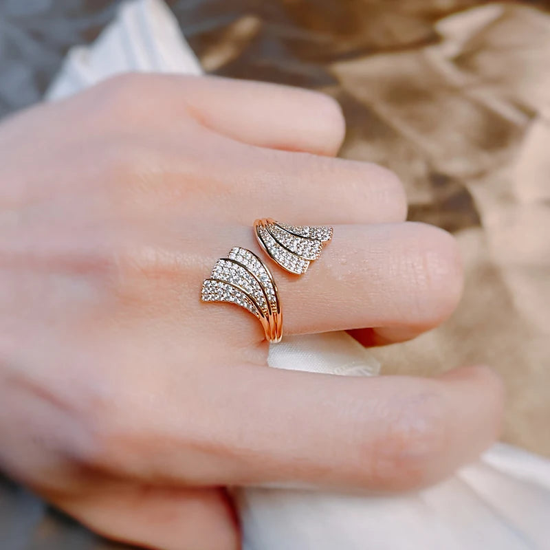 Unique Major Flare Rose Gold Plated Ring that Speak Sophistication - Women Modern Fashion Jewellery Unique Major Flare Rose Gold Plated Ring that Speak Sophistication - Women Modern Fashion Jewellery
